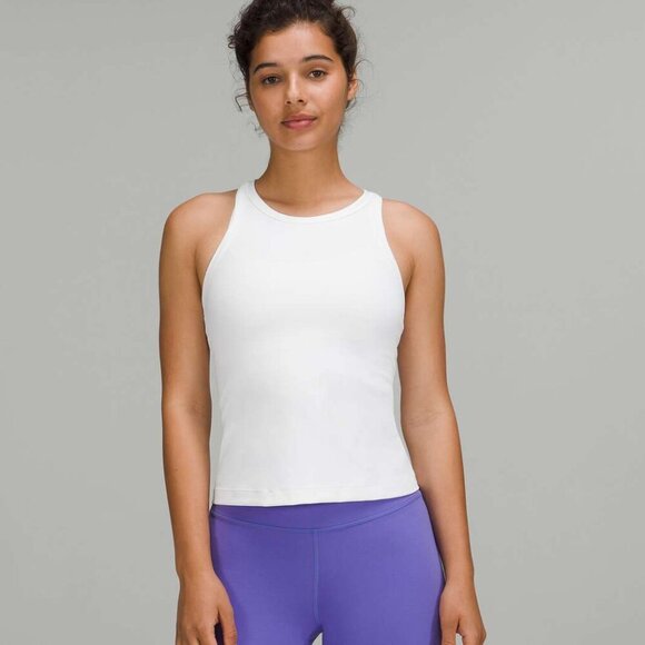 NWT Lululemon Align Waist-Length Racerback Tank Top - 4 White - Picture 1 of 7
